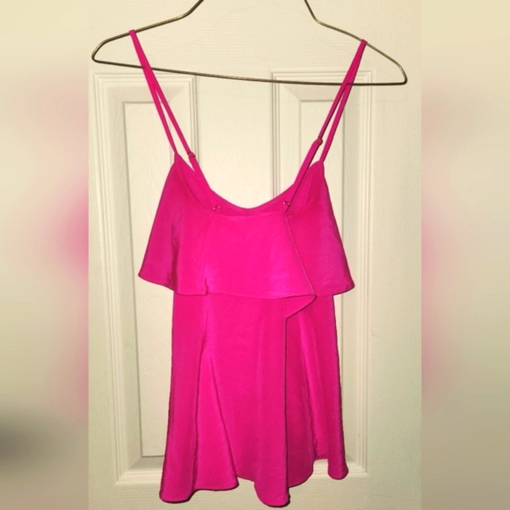 Lilly Pulitzer XS Hot Pink Silk Spring Strappy Blouse - Picture 3 of 6
